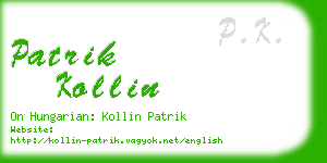 patrik kollin business card